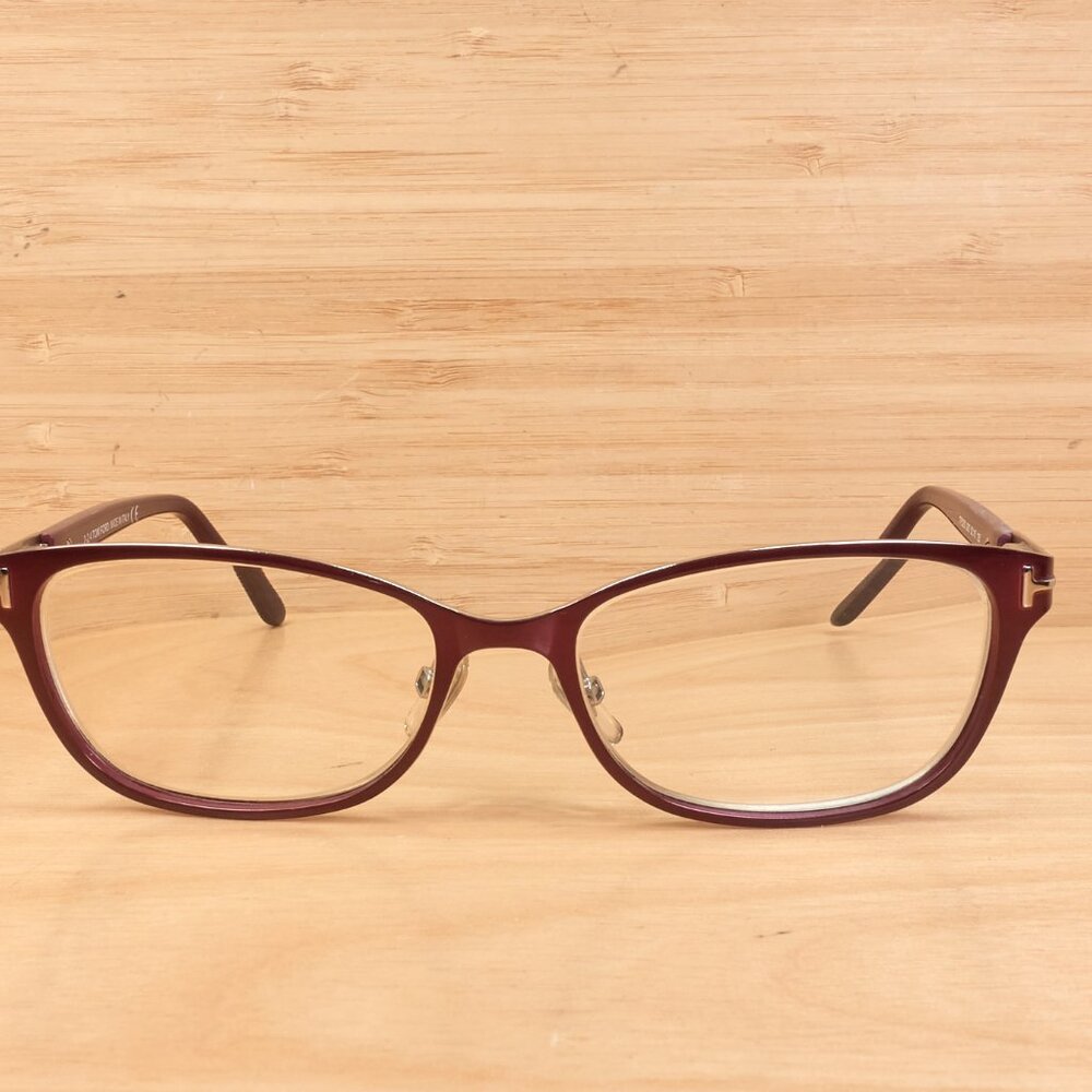 Tom Ford TF5282 Eyeglass Frames / Burgundy Purple / Made in Italy – With Case